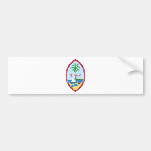 Het Wapenschild van Guam Bumpersticker (Voorkant)