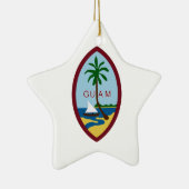 Het Wapenschild van Guam Keramisch Ornament (Rechts)