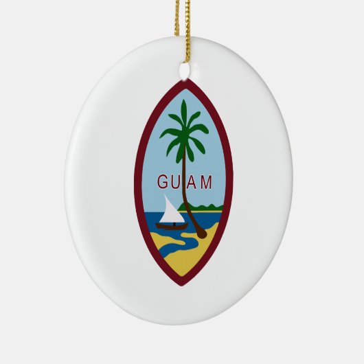 Het Wapenschild van Guam Keramisch Ornament (Rechts)