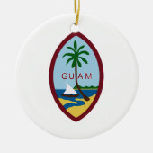 Het Wapenschild van Guam Keramisch Ornament (Voorkant)