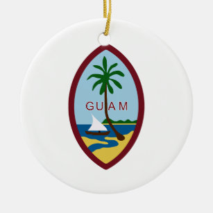 Het Wapenschild van Guam Keramisch Ornament