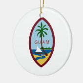 Het Wapenschild van Guam Keramisch Ornament (Links)