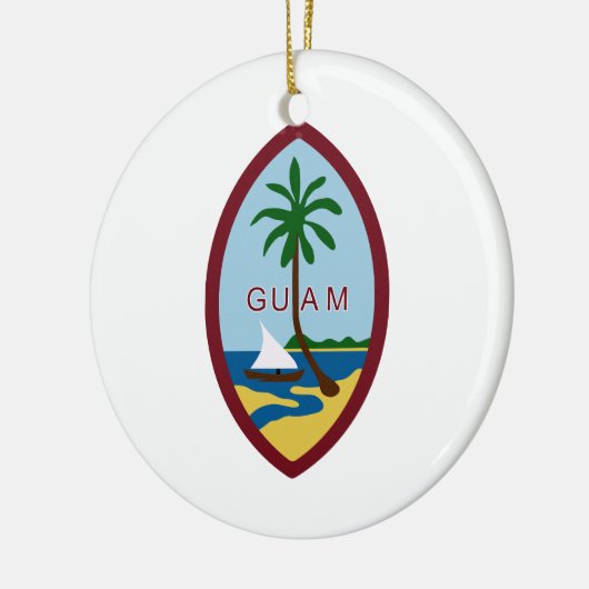 Het Wapenschild van Guam Keramisch Ornament (Links)