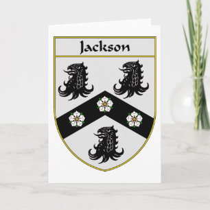 Het Wapenschild van Jackson/CREST van de Familie Feestdagen Kaart
