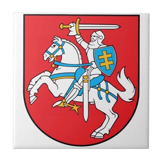 Het Wapenschild van Litouwen Tegeltje (Voorkant)
