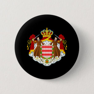 Het Wapenschild van Monaco Ronde Button 5,7 Cm