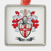 Het Wapenschild van Nolan Metalen Ornament (Voorkant)