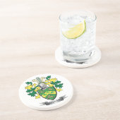 Het Wapenschild van Robinson Zandsteen Onderzetter (Zijkant)