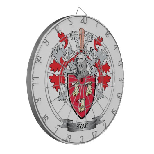 Het Wapenschild van Ryan Dartbord (Voorkant Links)
