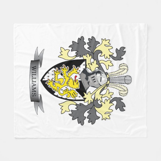 Het Wapenschild van Williams Fleece Deken (Voorkant (Horizontaal))