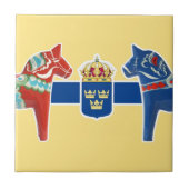 Het Wapenschild van Zweden Dala Tegeltje (Voorkant)