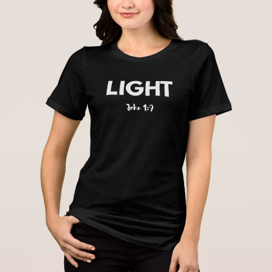 Het ware licht is gekomen Tri-Blend shirt (Voorkant)