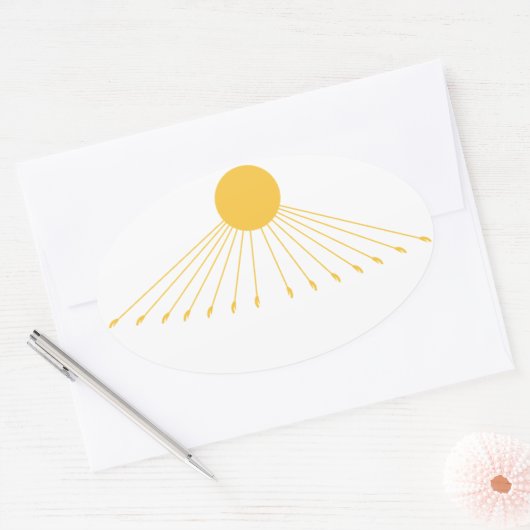 Het ware symbool van God Ovale Sticker (Envelop)