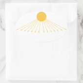 Het ware symbool van God Ovale Sticker (Tas)