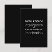 het ware teken van intelligentie is geen kennis , bedankkaart (Voorkant / Achterkant)