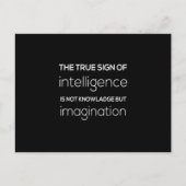 het ware teken van intelligentie is geen kennis ,  briefkaart (Voorkant)