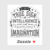 Het ware teken van intelligentie sticker (Vel)