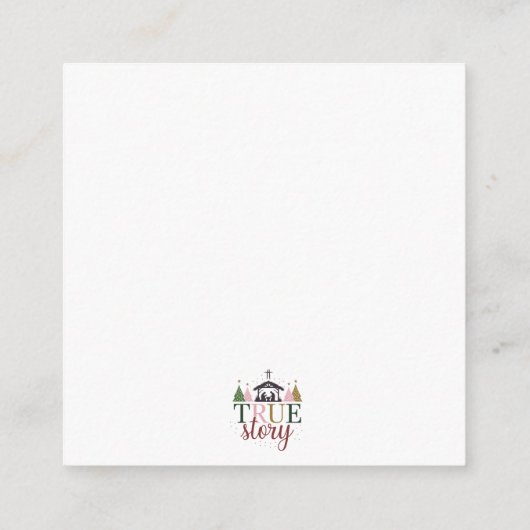 Het ware verhaal van de kerstbijbel informatiekaartje (Achterkant)