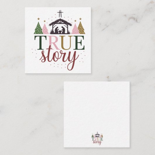 Het ware verhaal van de kerstbijbel informatiekaartje (Voorkant / Achterkant)