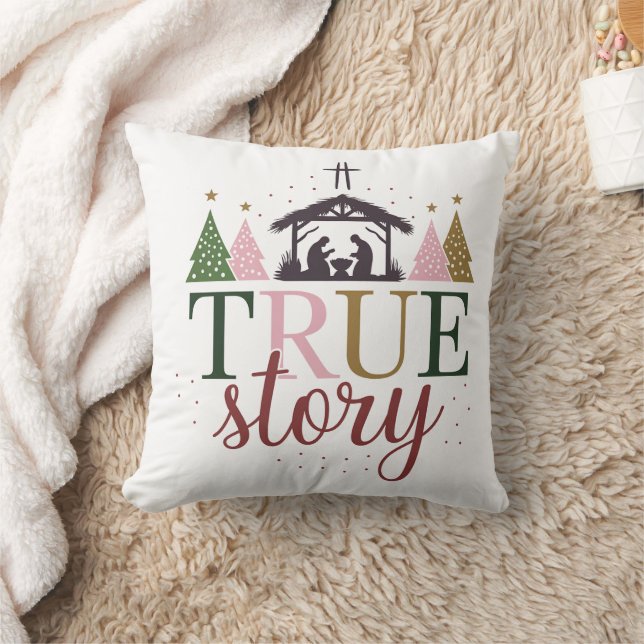 Het ware verhaal van de kerstbijbel kussen (Deken)