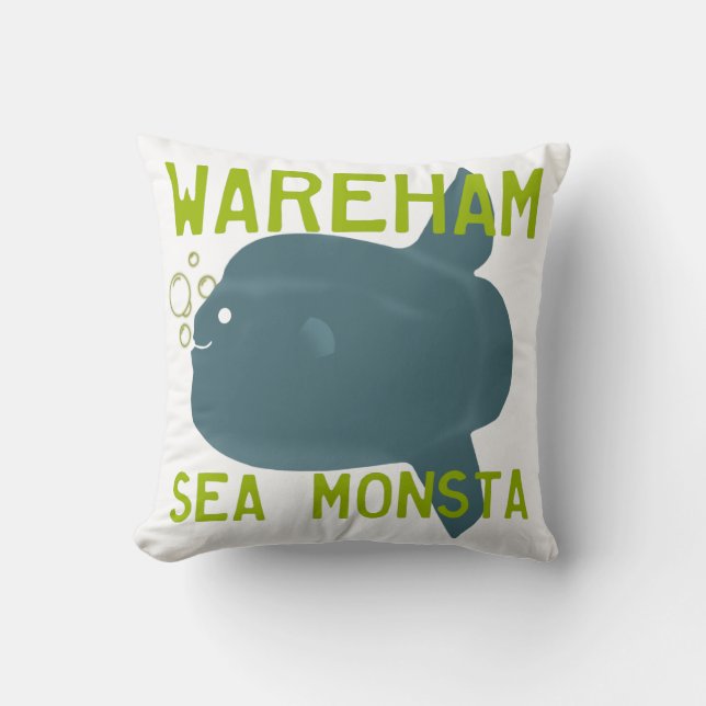 Het Wareham Zee Monster Sierkussen 16x16 (Voorkant)