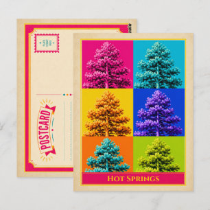 Het warme baden ansichtkaart Arkansas pijnboom vin Briefkaart