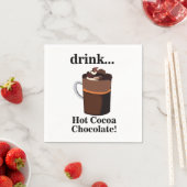 Het warme cacaochocoladefeest servet (Insitu)