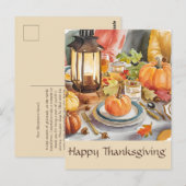 Het warme seizoen van Dankbaarheid Feest Waterverf Briefkaart (Voorkant / Achterkant)