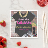 Het was allemaal Dream| Retro Hip Hop Pink & Gold Servetten (Insitu)