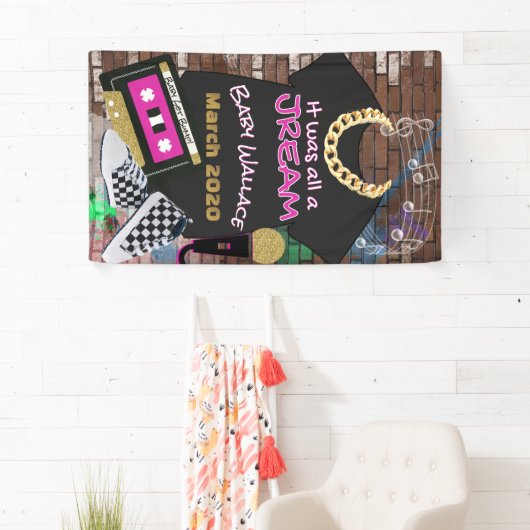 Het was allemaal een Jream| 90's Hip Hop Blue & Go Spandoek (Insitu)