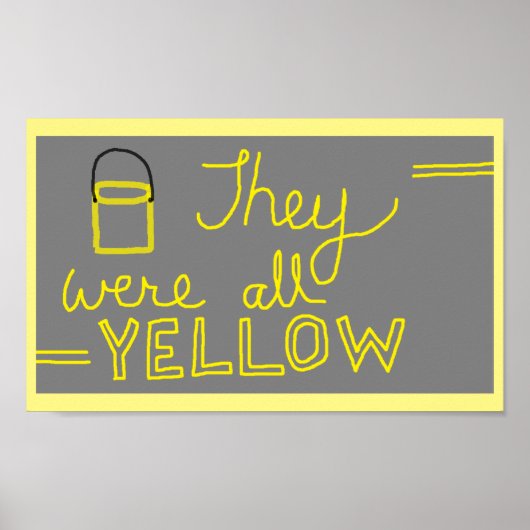 Het was allemaal geel Poster (Voorkant)