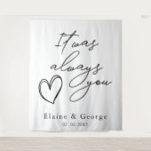 Het was altijd dat je de foto-prop-achtergrond bek wandkleed (Voorkant)