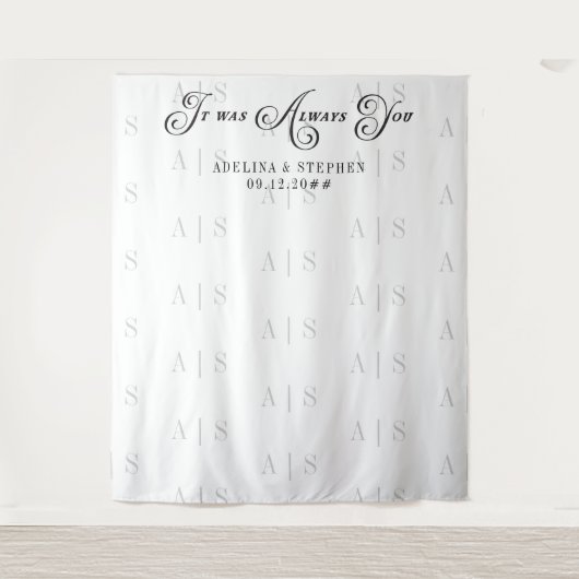 Het was altijd je script citaat bruiloft achtergro wandkleed (Voorkant)