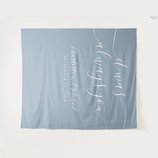 Het was altijd je stoffige blauwe foto achtergrond wandkleed (Voorkant (horizontaal))