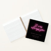 Het was altijd jij Neon Wedding Guestbook Notitieboek (Binnen)