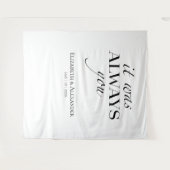 het was altijd jij Quote Bruiloft Achtergrond Wandkleed (Voorkant (horizontaal))