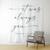 Het Was Altijd Jij Quote Trouw Achtergrond Banner Wandkleed (In situ)