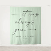 Het Was Altijd Jij Quote Trouw Achtergrond Banner Wandkleed (Voorkant)