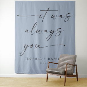 Het Was Altijd Jij Trouw Achtergrond Banner Wandkleed