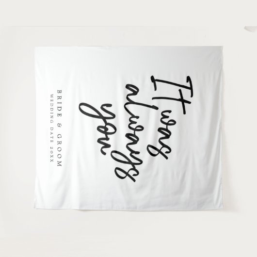 Het was altijd jij Trouwtapijt Wandkleed (Voorkant (horizontaal))