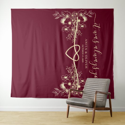 Het was altijd jouw bruiloft achtergrond wandkleed (In Situ (horizontaal))