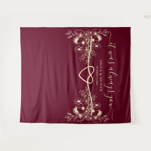 Het was altijd jouw bruiloft achtergrond wandkleed (Voorkant (horizontaal))