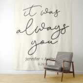 Het was altijd jouw huwelijksachtergrond gepersona wandkleed (In situ)