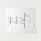 Het was altijd jullie trouwbanner teken wandkleed (Voorkant (horizontaal))