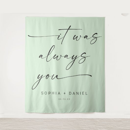 Het was altijd u citeert de Achtergrond van het We Wandkleed (Voorkant)