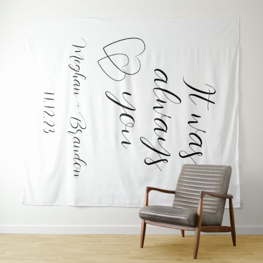 Het was altijd u minimalistisch Citaat Weddenschap Wandkleed (In Situ (horizontaal))