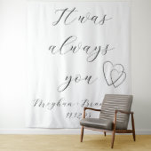 Het was altijd u minimalistisch Citaat Weddenschap Wandkleed (In situ)