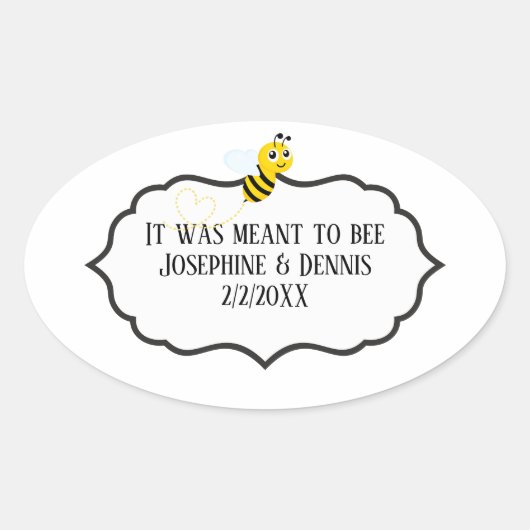 Het was bedoeld als Wedding Favoriete Vrijgezellen Ovale Sticker (Voorkant)