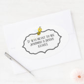 Het was bedoeld als Wedding Favoriete Vrijgezellen Ovale Sticker (Envelop)