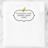 Het was bedoeld als Wedding Favoriete Vrijgezellen Ovale Sticker (Tas)